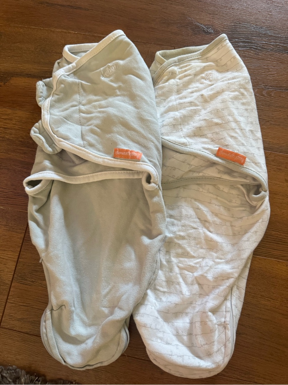 SwaddleMe Baby Bottoms - Light Gray and White